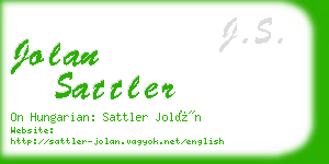 jolan sattler business card